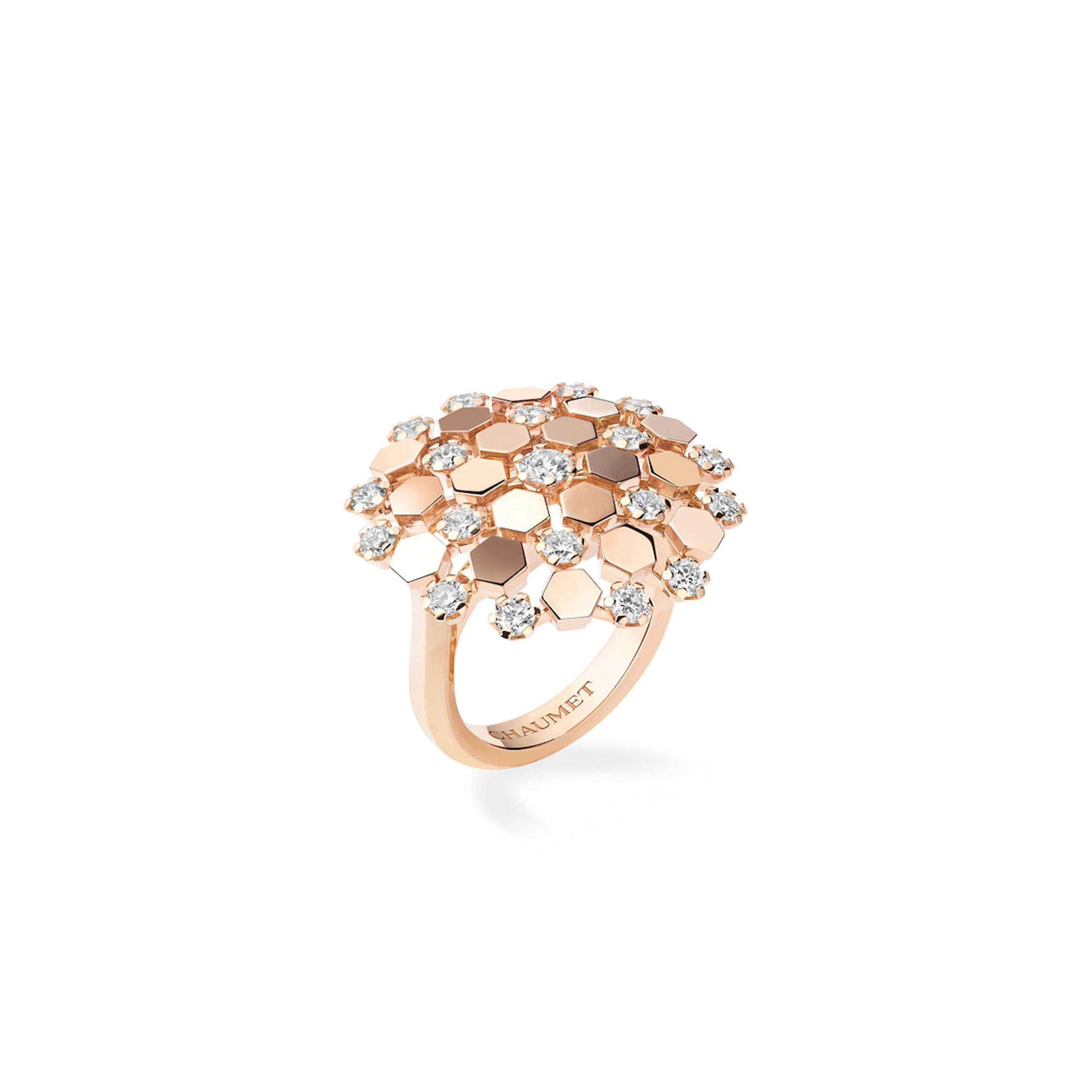 CHAUMET ROSE GOLD AND DIAMOND BEE DE CHAUMET RING 085391